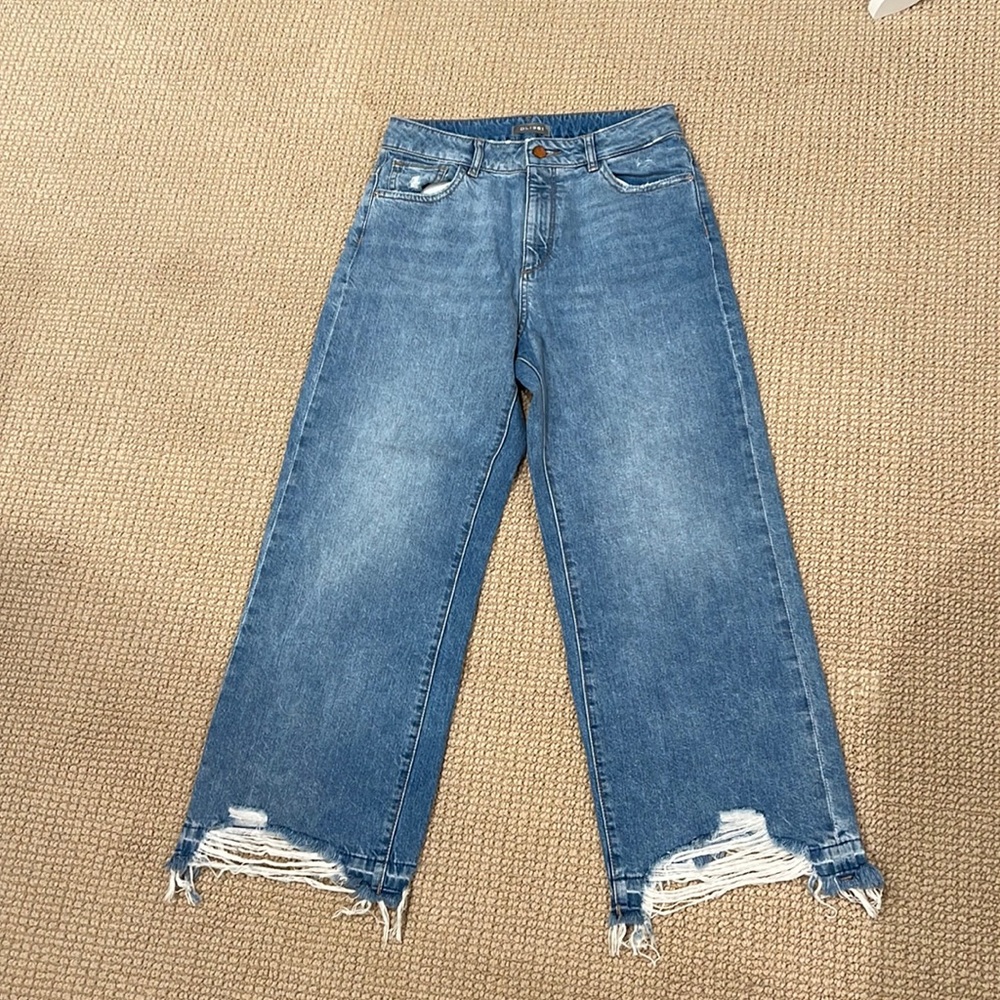 DL1961 Hepburn High Rise Wide Leg Slate